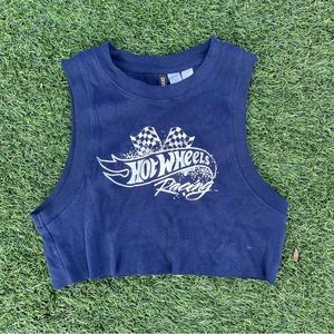 Hot Wheels Navy blue crop top